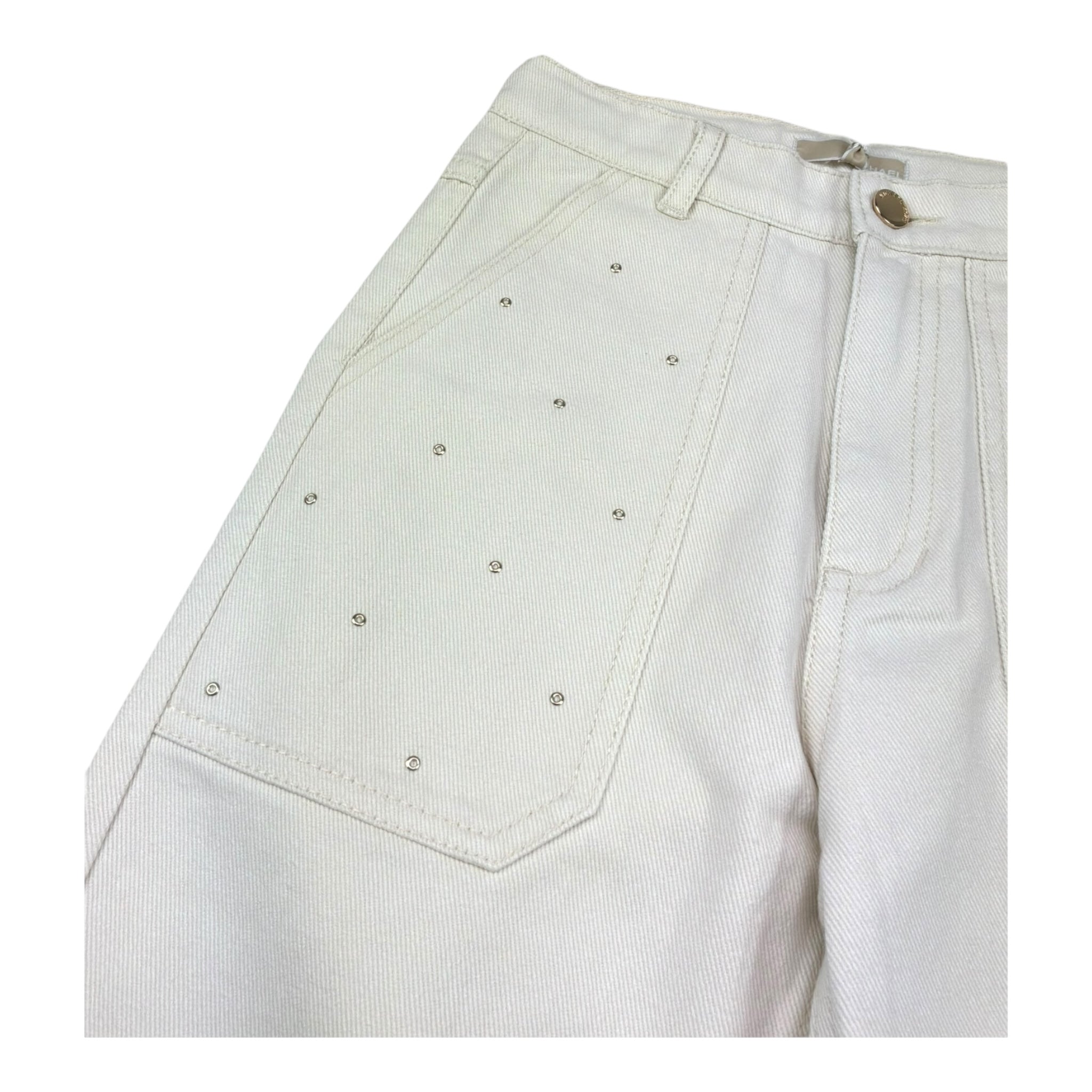 Michael Kors Jeans Tinta Unita con Brillantini per Bambina R30333 BEIGE MICHAEL KORS 