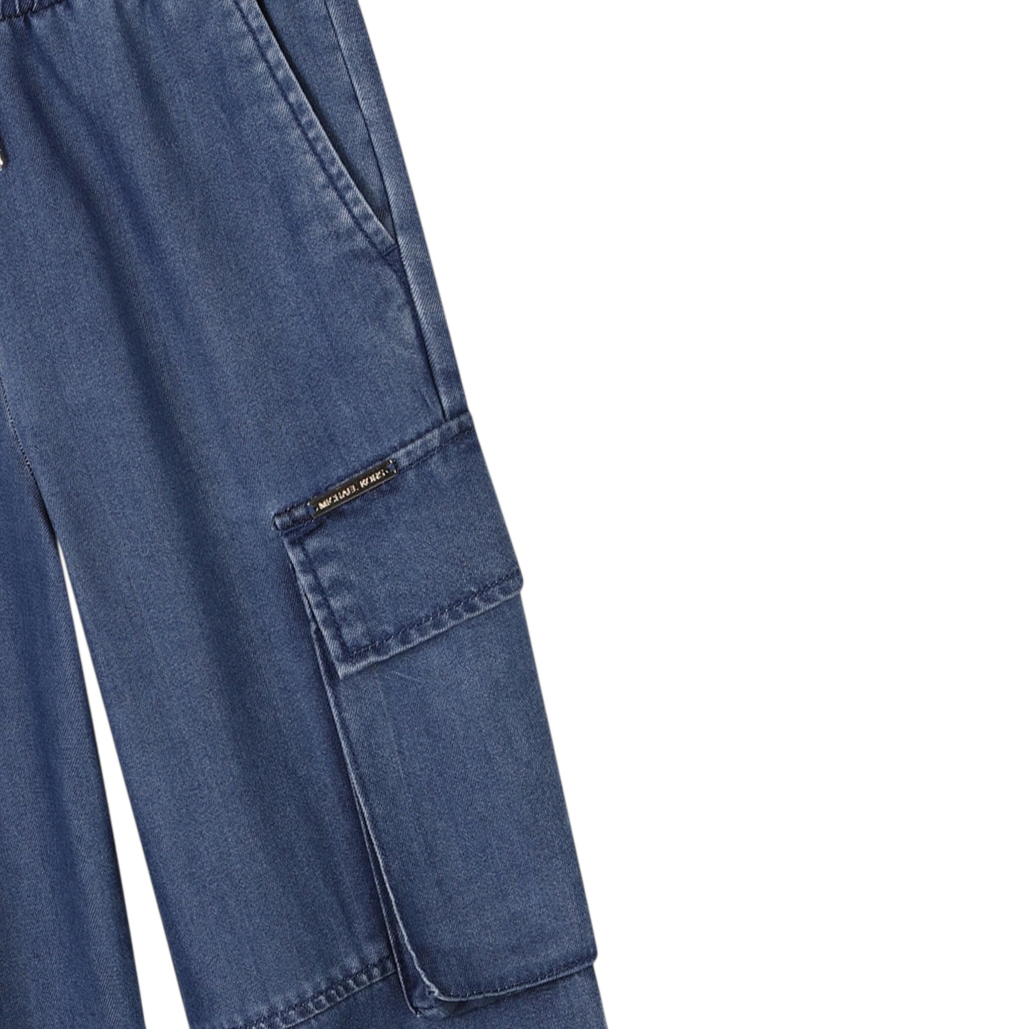 Michael Kors Pantalone Tinta Unita con Elastico In Vita per Bambina R30415 BLU MICHAEL KORS 