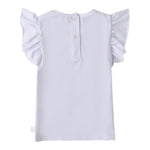 Mini Banda T-Shirt Girocollo Tinta Unita con Stampa per Neonata 0B318 BIANCO MINI BANDA 