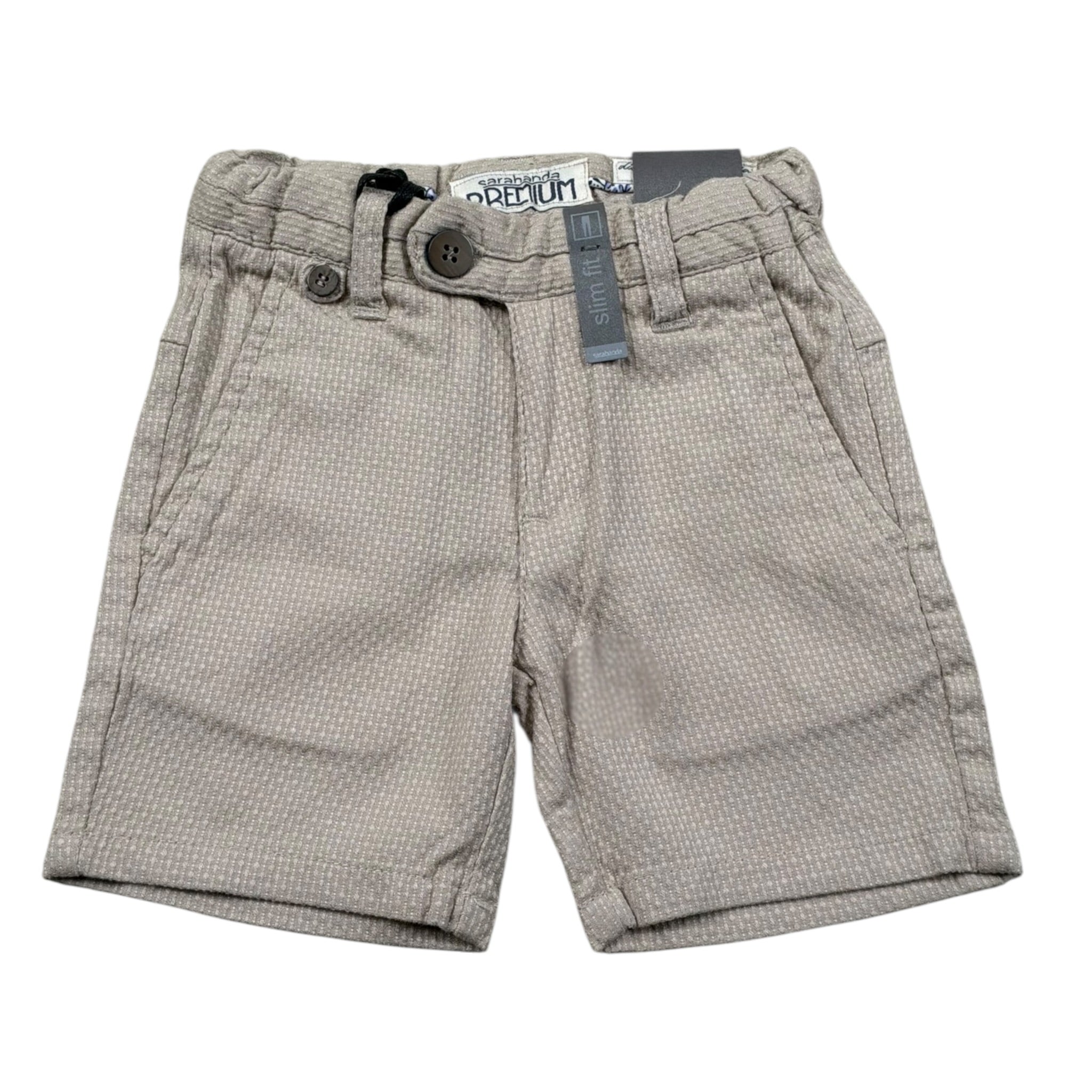 Sarabanda Bermuda Tinta Unita con Elastico In Vita per Neonato 0J533 BEIGE SARABANDA 