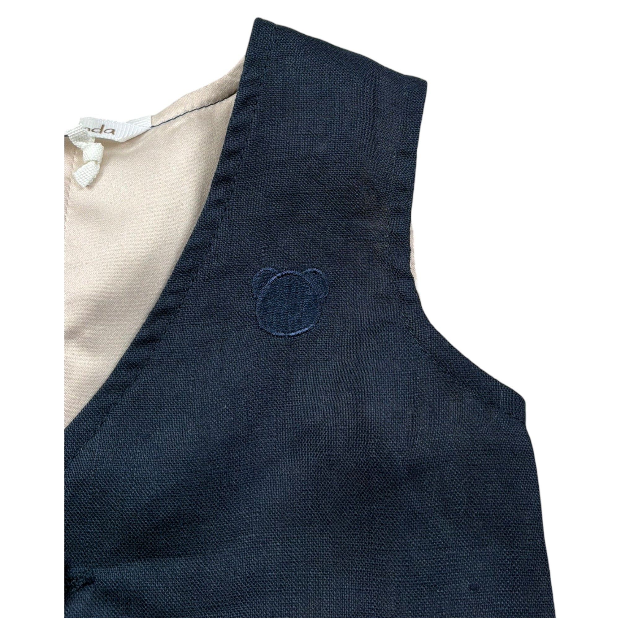 Mini Banda Gilet Tinta Unita per Neonato 326900 BLU MINI BANDA 