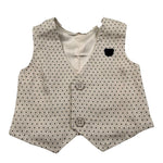 Mini Banda Gilet Tinta Unita Microfantasia per Neonato 32690 BEIGE MINI BANDA 