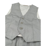 Mini Banda Completo 2 Pezzi Pantalone-Gilet -Tinta Unita per Neonato 38818 GRIGIO MINI BANDA 