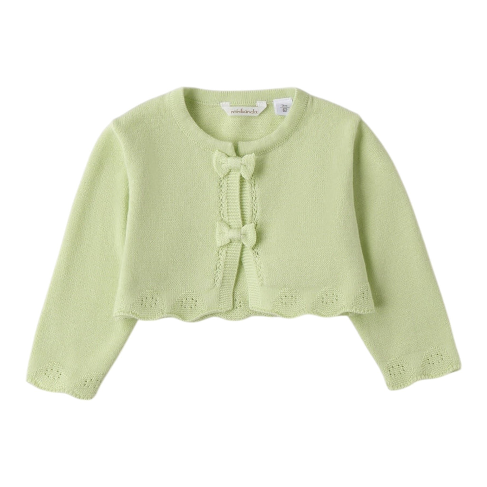 Mini Banda Coprispalle Tinta Unita con Fiocchi per Neonata 3B764 VERDE MINI BANDA 