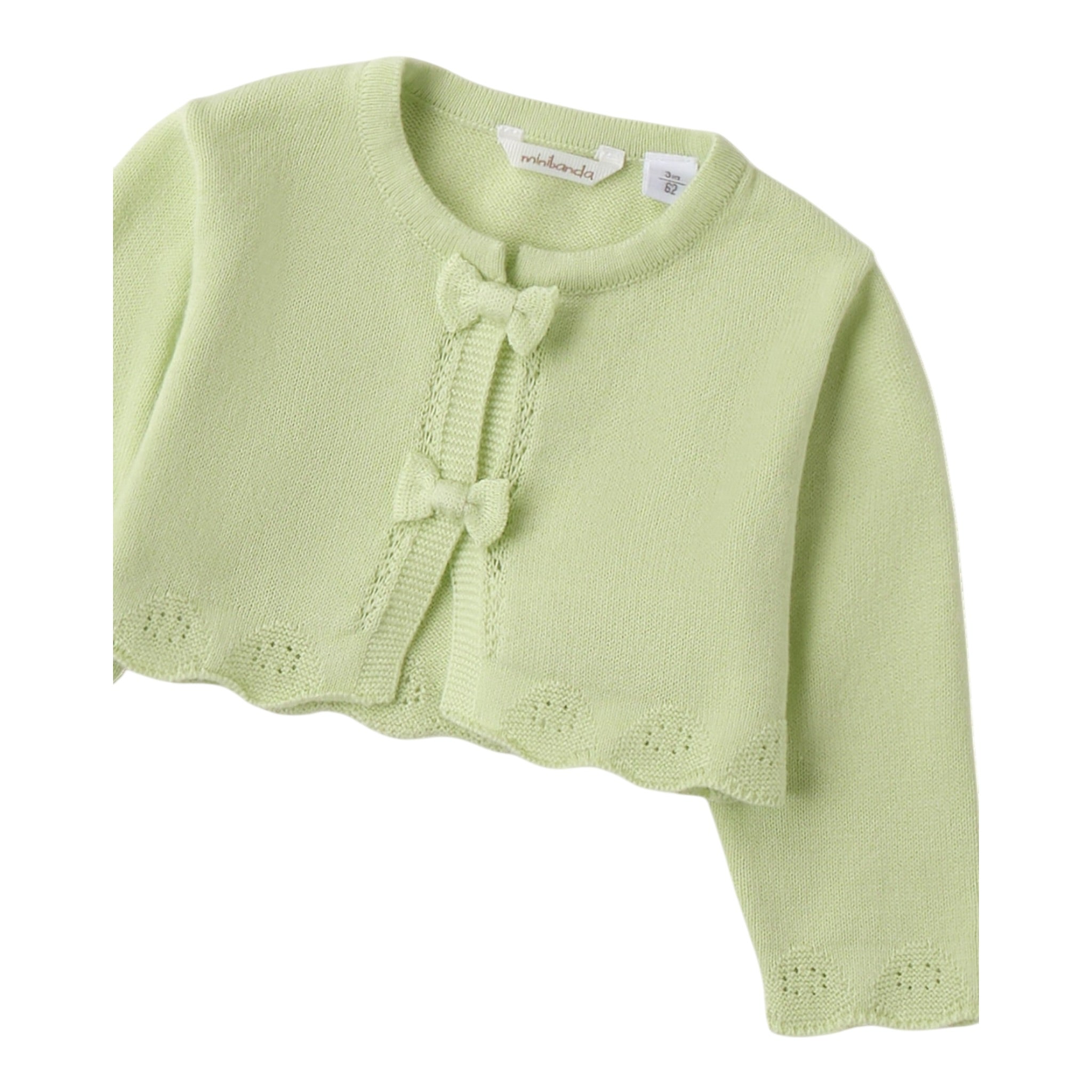 Mini Banda Coprispalle Tinta Unita con Fiocchi per Neonata 3B764 VERDE MINI BANDA 