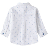 Minibanda Camicia Manica Lunga Tinta Unita con Papillon per Neonato 3B600 BIANCO MINIBANDA 