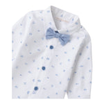Minibanda Camicia Manica Lunga Tinta Unita con Papillon per Neonato 3B600 BIANCO MINIBANDA 