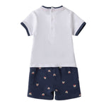 Minibanda Completo 2 Pezzi T-Shirt-Bermuda per Neonato 3B634 BIANCO/BLU MINIBANDA 