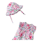 Minibanda Completo 3 Pezzi Cappello-T-Shirt-Coulotte per Neonata 3B784 BIANCO MINIBANDA 
