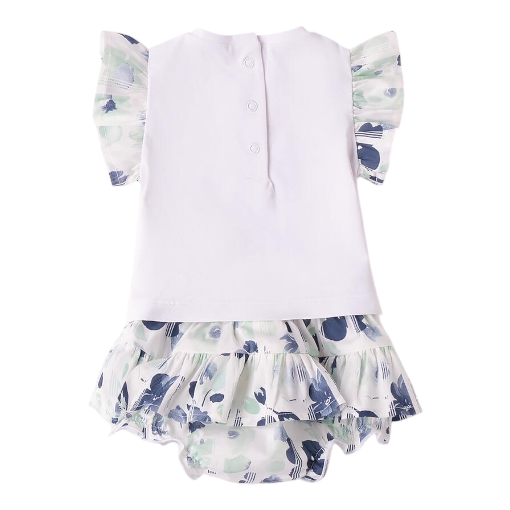 Minibanda Completo 2 Pezzi T-Shirt-Culotte per Neonata 3B786 BIANCO MINIBANDA 