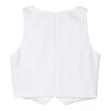 Miss Blumarine Gilet Tinta Unita con Applicazione per Bambina IA4021 PANNA MISS BLUMARINE 