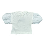 Miss Grant T-Shirt Girocollo tinta unita con Stampa Bianco per Bambina MG1235 BIANCO MISS GRANT 