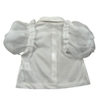 Miss Grant Camicia Mezza Manica Tinta Unita per Bambina MG1238J BIANCO MISS GRANT 