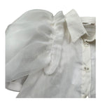 Miss Grant Camicia Mezza Manica Tinta Unita per Bambina MG1238J BIANCO MISS GRANT 