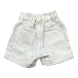 Miss Grant Short In Denim tinta unita con Elastico In Vita Bianco per Neonata MG1257X BIANCO MISS GRANT 
