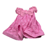 Miss Grant Abito tinta unita Traforato Rosa per Bambina MG1268J ROSA MISS GRANT 