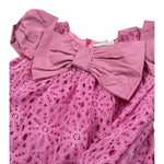 Miss Grant Abito tinta unita Traforato Rosa per Neonata MG1268 ROSA MISS GRANT 