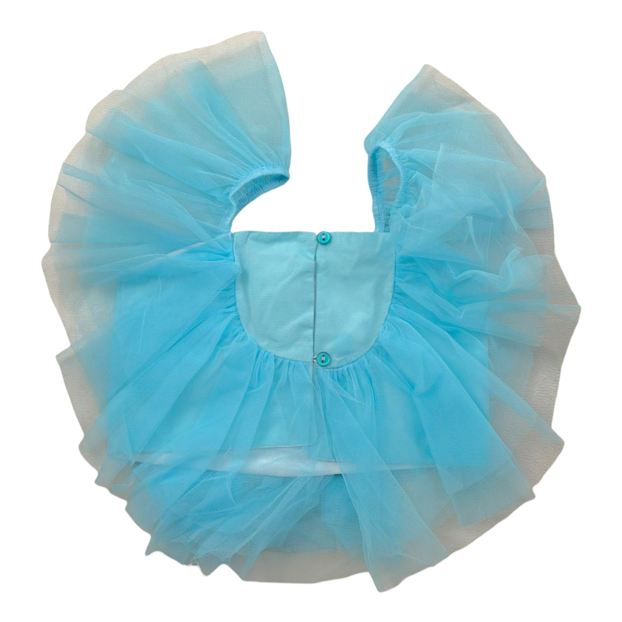 Miss Grant Top tinta unita con Tulle Azzurro per Neonata MG1270 AZZURRO MISS GRANT 