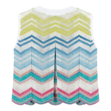 Missoni Top Giromanica Stampa Fantasia per Bambina MU0A32 BIANCO MISSONI 
