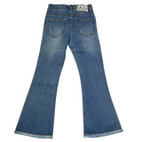 Monnalisa Jeans Tinta Unita Modello Zampa per Bambina 171402 AZZURRO MONNALISA 