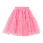 Monnalisa Gonna Tinta Unita con Tulle per Bambina 17CGON ROSA MONNALISA 