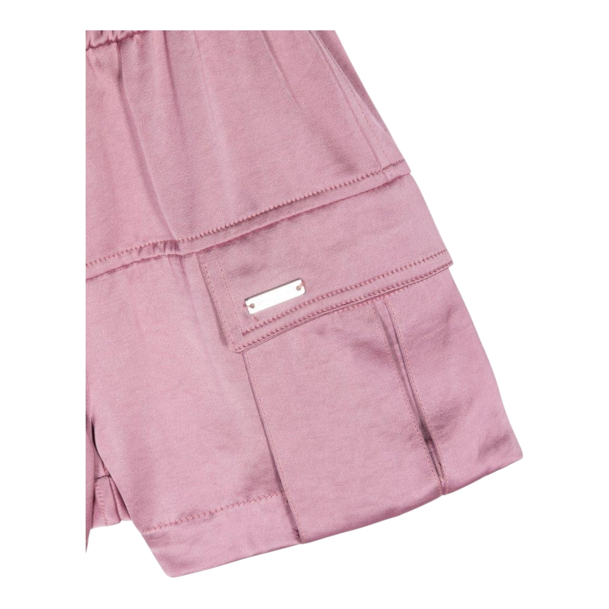Monnalisa Short Tinta Unita con Elastico In Vita per Bambina 17D405 ROSA MONNALISA 
