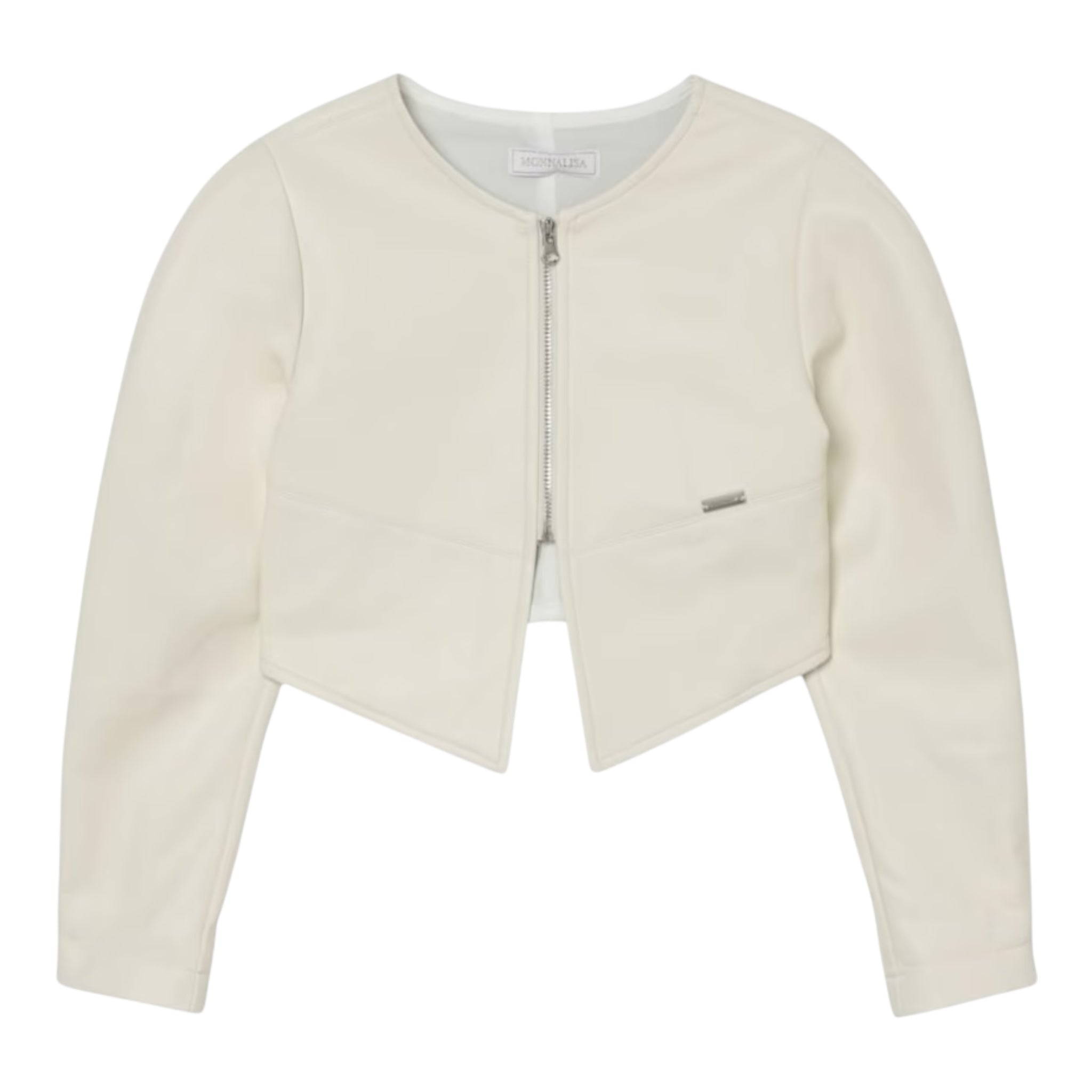 Monnalisa Giubbino Tinta Unita In Ecopelle per Bambina 17E100X BEIGE MONNALISA 
