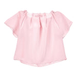Monnalisa Camicia Mezza Manica Tinta Unita per Bambina 17E300J ROSA MONNALISA 