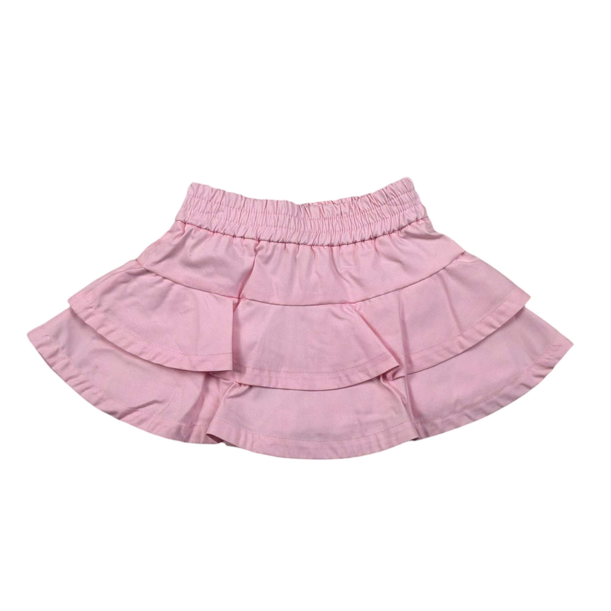 Monnalisa short Tinta Unita con Balze per Bambina 17E701X ROSA MONNALISA 