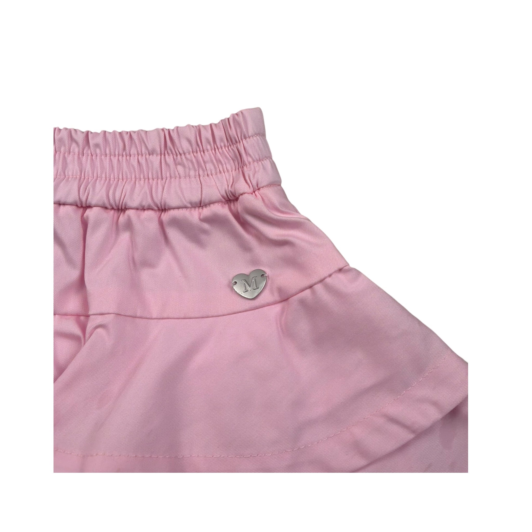 Monnalisa short Tinta Unita con Balze per Bambina 17E701X ROSA MONNALISA 
