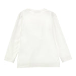 Monnalisa Shirt Girocollo Tinta Unita con Stampa per Neonata 19D632N BIANCO MONNALISA 