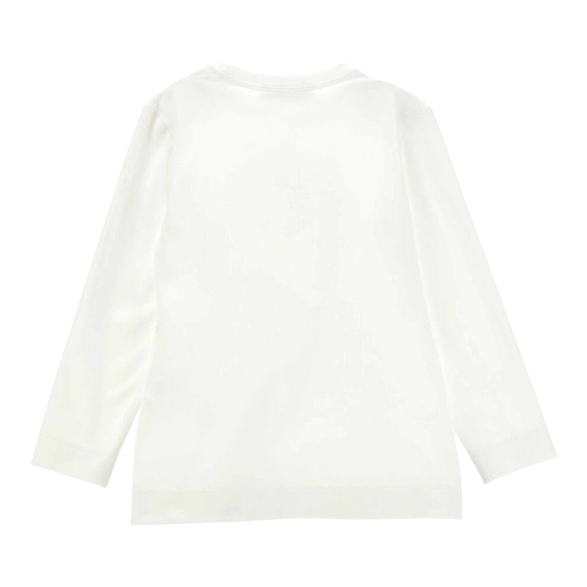 Monnalisa Shirt Girocollo Tinta Unita con Stampa per Neonata 19D632N BIANCO MONNALISA 