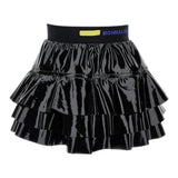 Monnalisa Gonna Tinta Unita In Ecopelle per Bambina 19D704 NERO MONNALISA 