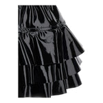 Monnalisa Gonna Tinta Unita In Ecopelle per Bambina 19D704 NERO MONNALISA 