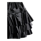 Monnalisa Gonna Tinta Unita In Ecopelle per Bambina 19D704 NERO MONNALISA 