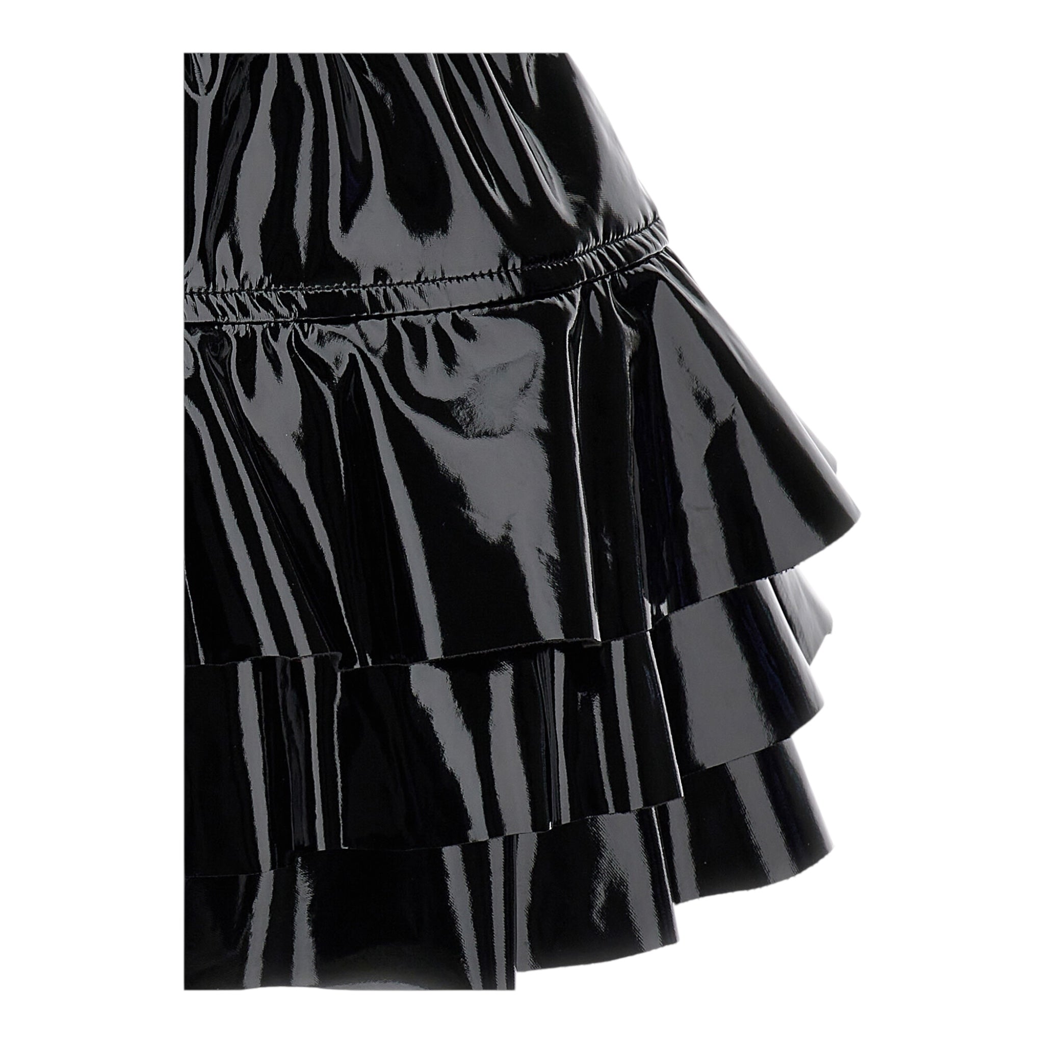 Monnalisa Gonna Tinta Unita In Ecopelle per Bambina 19D704 NERO MONNALISA 