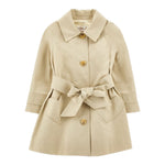 Monnalisa Trench Tinta Unita con Bottoni per Bambina 19E102 BEIGE MONNALISA 