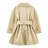 Monnalisa Trench Tinta Unita con Bottoni per Bambina 19E102 BEIGE MONNALISA 
