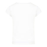 Monnalisa T-Shirt Girocollo Tinta Unita con Stampa per Bambina 19E603 BIANCO MONNALISA 