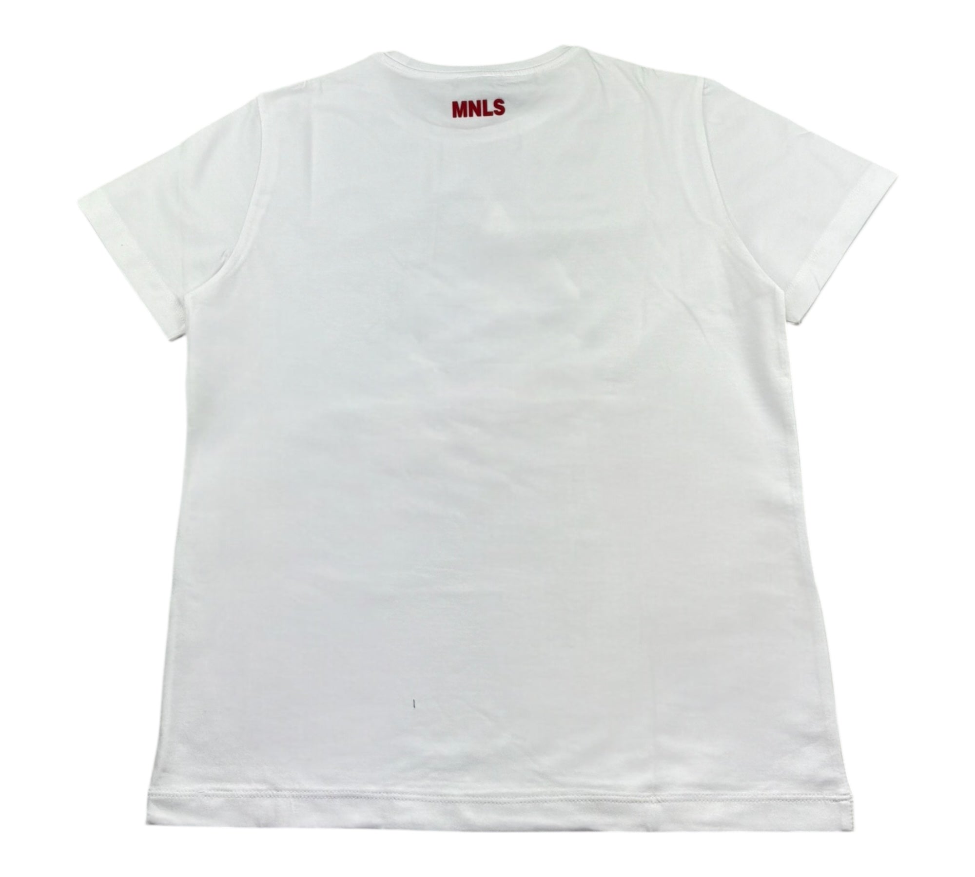Monnalisa T-Shirt Girocollo Tinta Unita con Stampa per Bambino 255602 BIANCO MONNALISA 