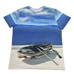 Monnalisa T-Shirt Girocollo Tinta Unita con Stampa per Bambino 257606 AZZURRO MONNALISA 