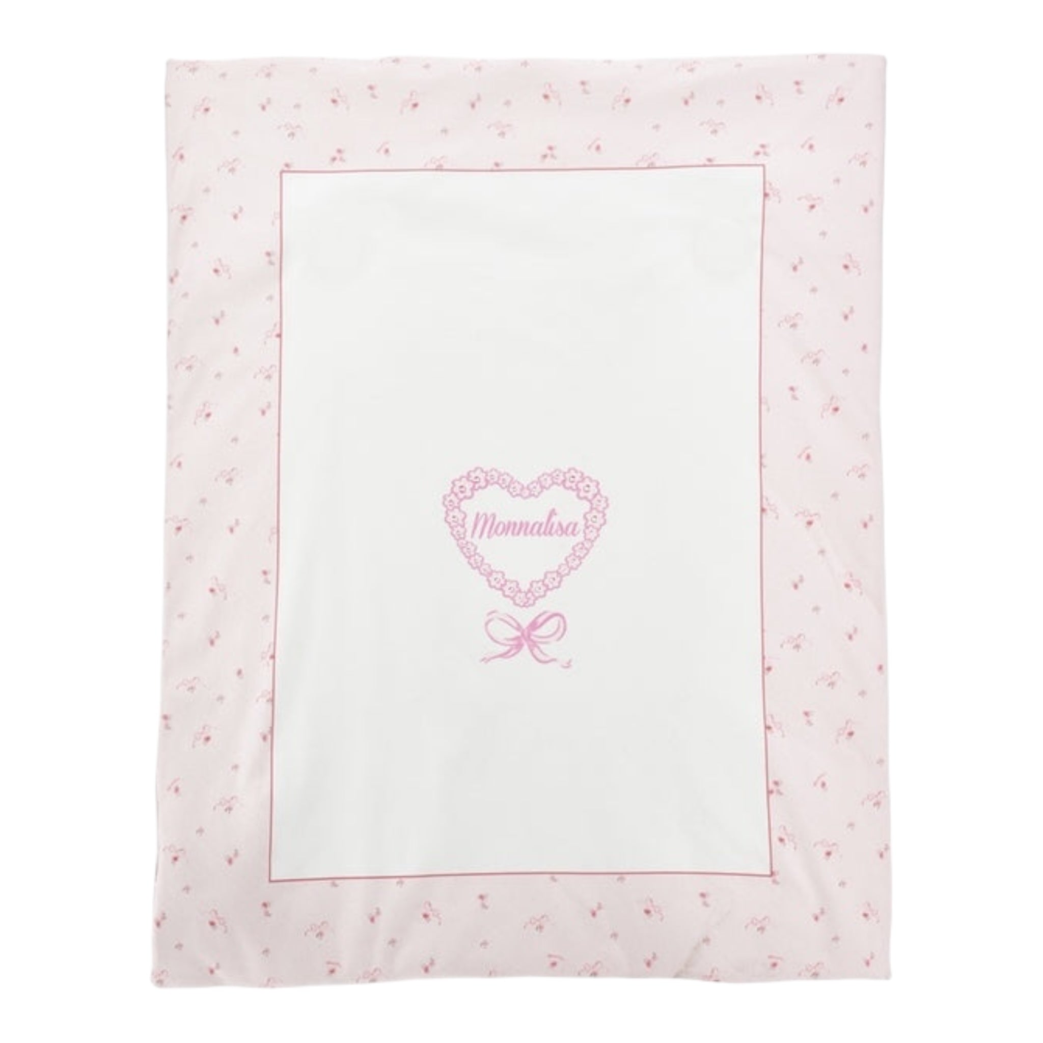 Monnalisa Coperta Tinta Unita con Stampa per Neonata 35D002 BIANCO MONNALISA 