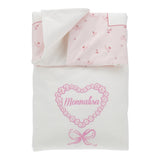Monnalisa Coperta Tinta Unita con Stampa per Neonata 35D002 BIANCO MONNALISA 