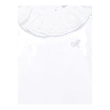 Monnalisa Body Tinta Unita Mezza Manica con Rouches per Neonata 37E300 BIANCO MONNALISA 
