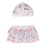 Monnalisa Set Gonna-Cuffia Tinta Unita per Neonata 39C042 BIANCO MONNALISA 