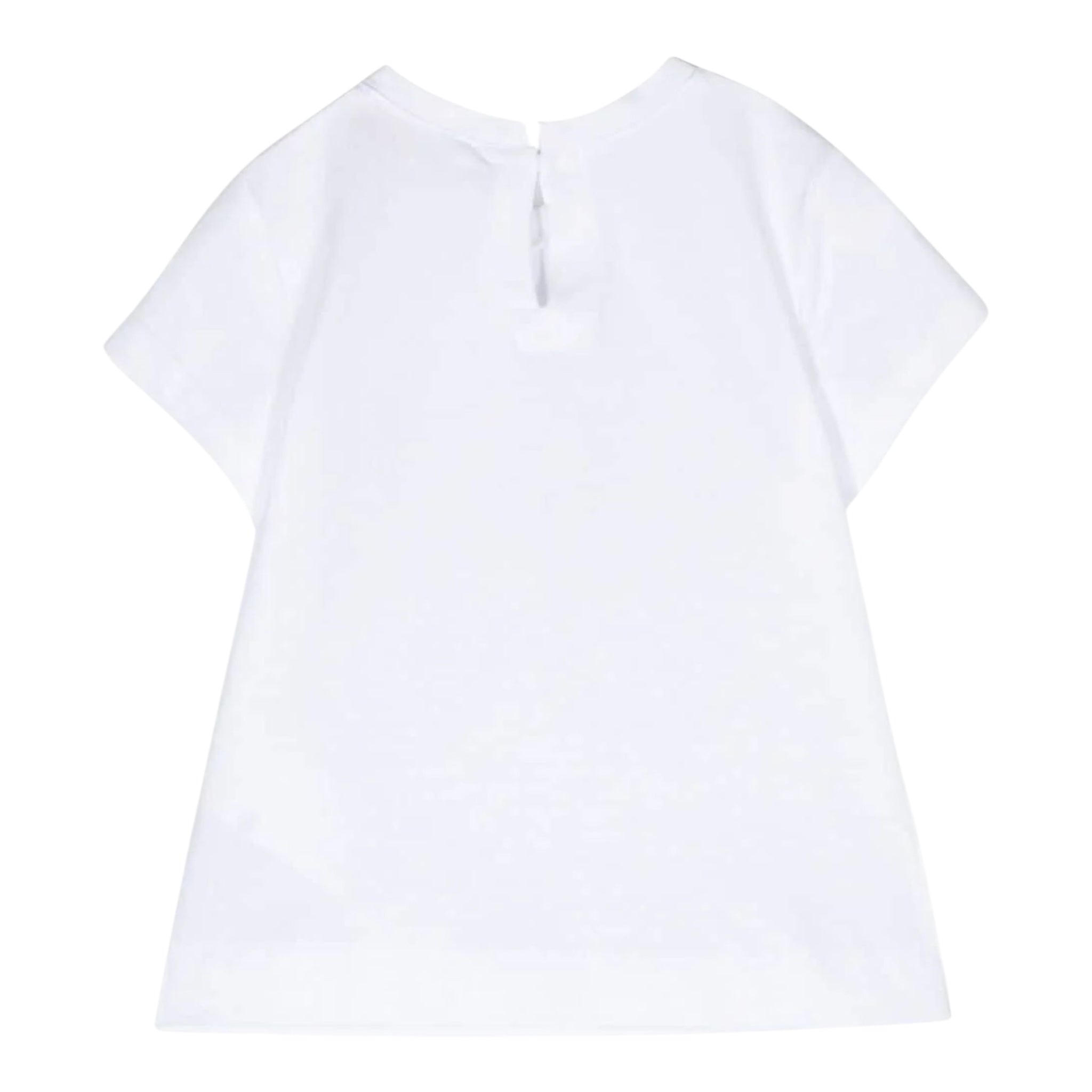 Monnalisa T-Shirt Tinta Unita Girocollo con Stampa  per Bambina 39C604 BIANCO MONNALISA 