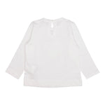 Monnalisa Shirt Girocollo Tinta Unita con Stampa per Neonata 39D612 BIANCO MONNALISA 