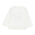 Monnalisa Shirt Tinta Unita con Stampa E Brillantini per Neonata 39D626 BIANCO MONNALISA 