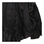 Monnalisa Abito Tinta Unita con Cuciture In Contrasto per Bambina 417907 NERO MONNALISA 