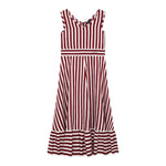 Monnalisa Abito Bicolore con Fantasia A Righe per Bambina 417909 BIANCO/ROSSO MONNALISA 